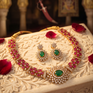 REVATHI KEMP STONE STYLE NECKLACE