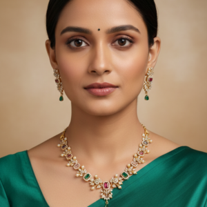 SUHANI ROYAL MULTI COLORED FLORAL NECKLACE SET