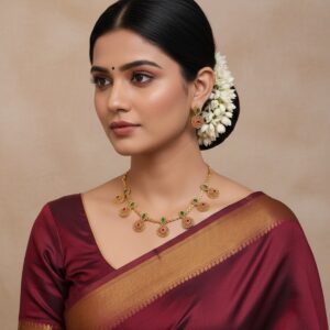 KINJAL BEAUTIFUL BRASS NECKLACE WITH DORI