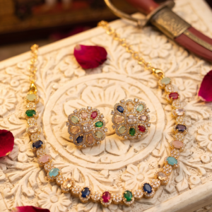 MAYRA - MULTICOLOR STONE NECKLACE & EARRING SET