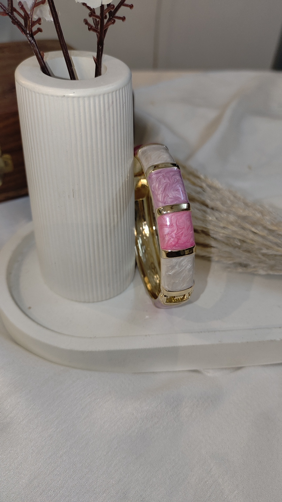 GOLDEN BRASS PREMIUM & ELEGANT ( ANTI TARNISH ) KADA FOR WOMEN - Image 2