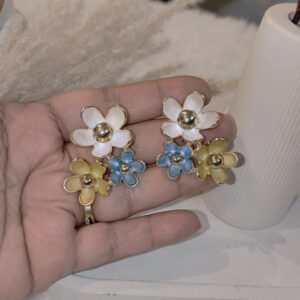 WESTERN MULTI FLORAL EARRINGS - 3