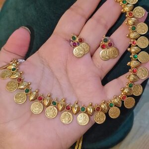 MAAHI CLASSIC TEMPLE NECKLACE SET WITH DORI 2.0